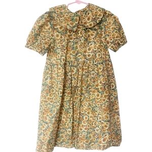 One of A Kind Handmade Sunflower Dress Autumn Fall Princess Kids Size 5/6